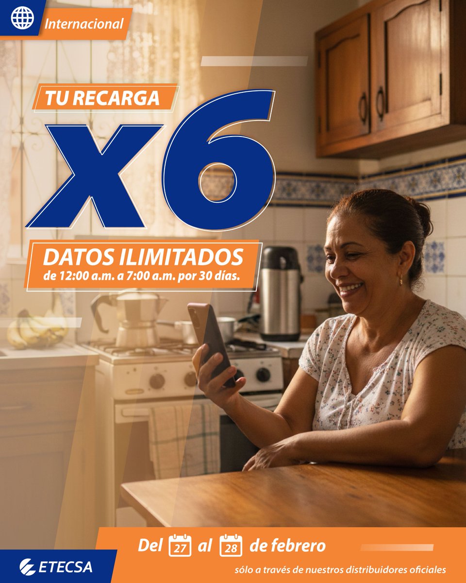 utransto's tweet photo. Next Cubacel Promotion is coming! Recharges starting from 600 CUP will be multiplied by 6 + get unlimited internet from 27.02.2026 to 28.02.2026!

Info: https://t.co/6heNms6lrH https://t.co/7eLwRm7fs6