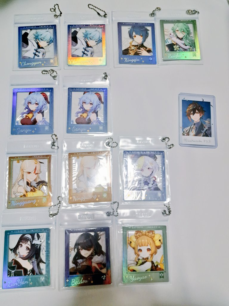 交換/譲渡】原神 韓国 カフェ ポラロイド 【譲】画像(重雲、行秋、白朮