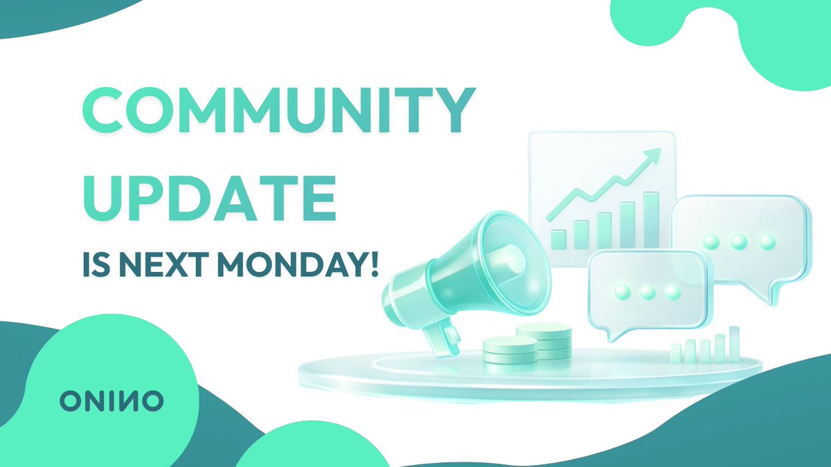 📢 Community Update Reminder

Our next ONINO Community Update will take place on March 2nd 💚

We’ll be sharing product progress, infrastructure updates, ecosystem developments, and what’s ahead for the coming months.

If you’re building with us, investing with us, or simply