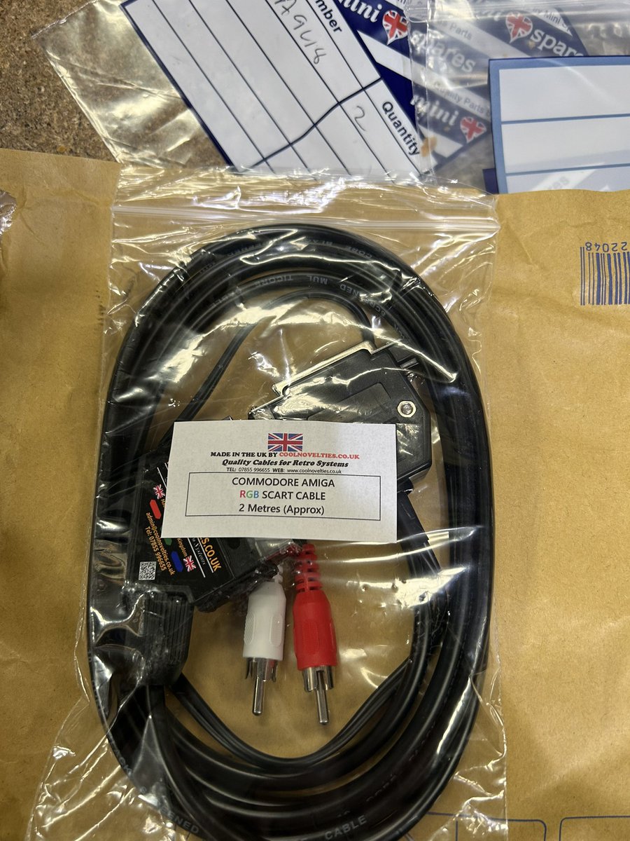 2j4ez's tweet photo. Going to plug this in to my Amiga a1200 later and see what’s the picture is like . Hope it’s better then yellow white and red connections #amiga #rgb #scart https://t.co/sRqVmp7bZj