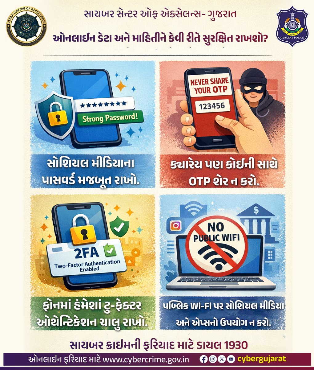 📷 તમારા ઓનલાઈન ડેટા અને માહિતીને કેવી રીતે સુરક્ષિત રાખશો?