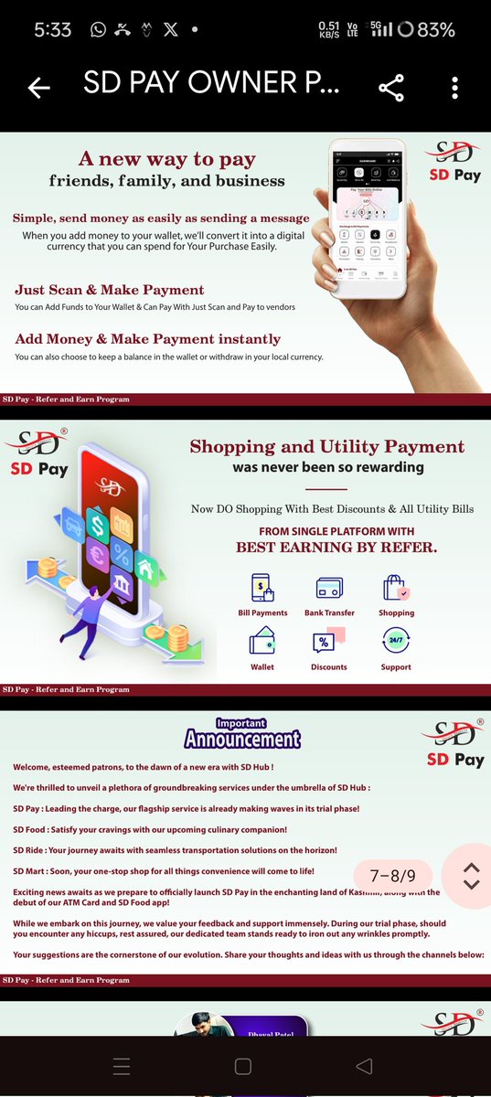 ratikanta134's tweet photo. Hello Friend, I refer You as a  SD Pay. Please download app through Given Link. do happy Shopping With Nearby Stores  in Good Discounts and Earn also by refer to More.
https://t.co/rwFG3EWbB1
 Referral Code : 5b0b553ea6 https://t.co/F8XjUtILRr