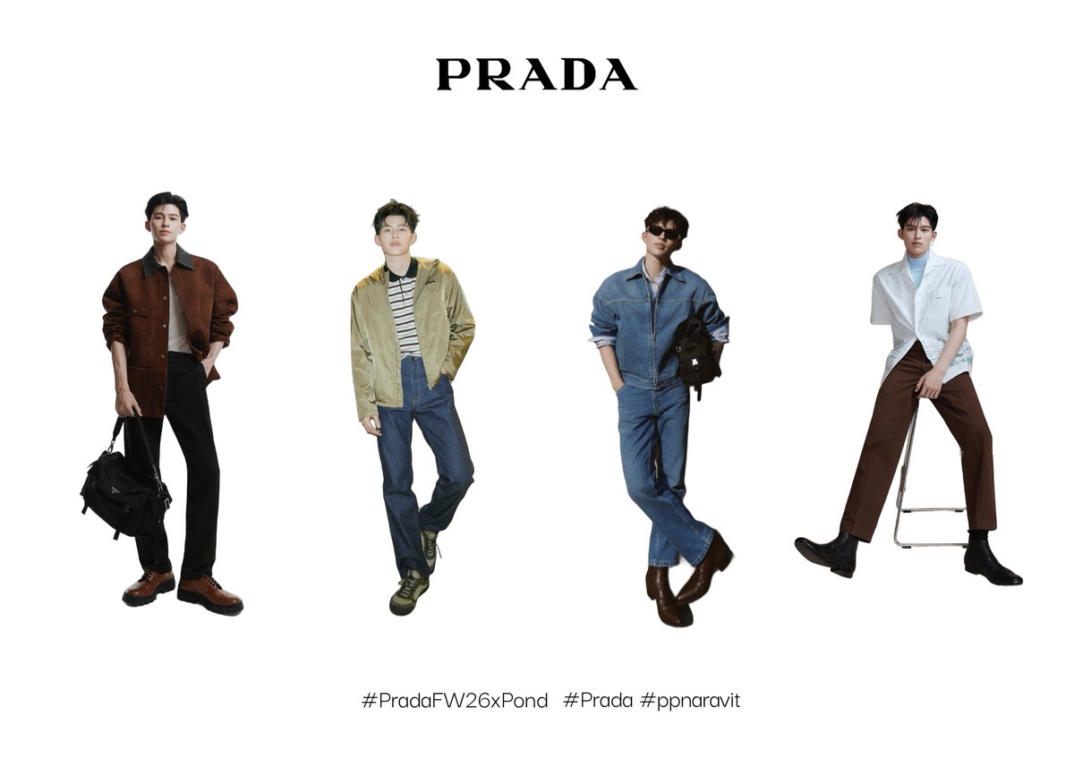 PPWjourney's tweet photo. เพื่อนๆ ชอบลุคไหนของพี่ปอนด์กับ Prada กันบ้างคะ 😍

rt + reply 🙇

POND PRADA FW26 IN MILAN

#PradaFW26xPond 
#PradaFW26 #Prada https://t.co/OspUyL1DVM