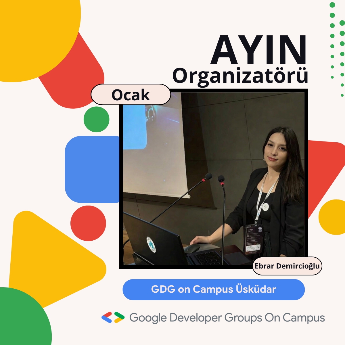 gdgmenat's tweet photo. 🎉 Ocak Ayının Organizatörü: Ebrar Emine Demircioğlu!

Bu ay, Ebrar gösterdiği sahiplenici yaklaşım ve inisiyatif alarak sürece aktif katkı sağlamasıyla öne çıktı. 🚀

Tüm emekleri ve katkıları için Ebrar’ı yürekten tebrik ediyoruz! 💙 https://t.co/D8Q9kI5jAr