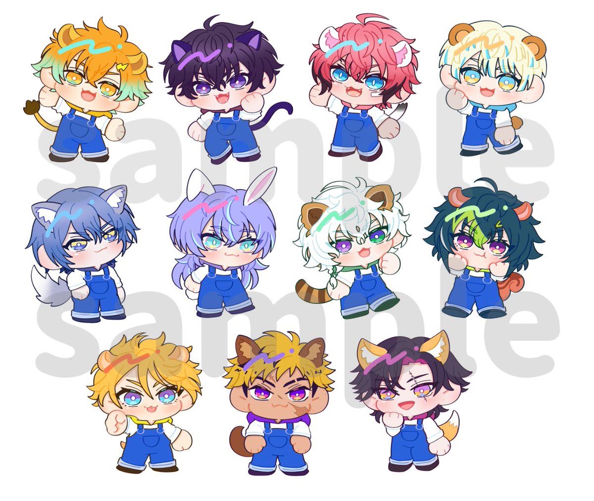 まだ手直しとかするんですけど、🌈そでこんな感じの11人セットフレーク