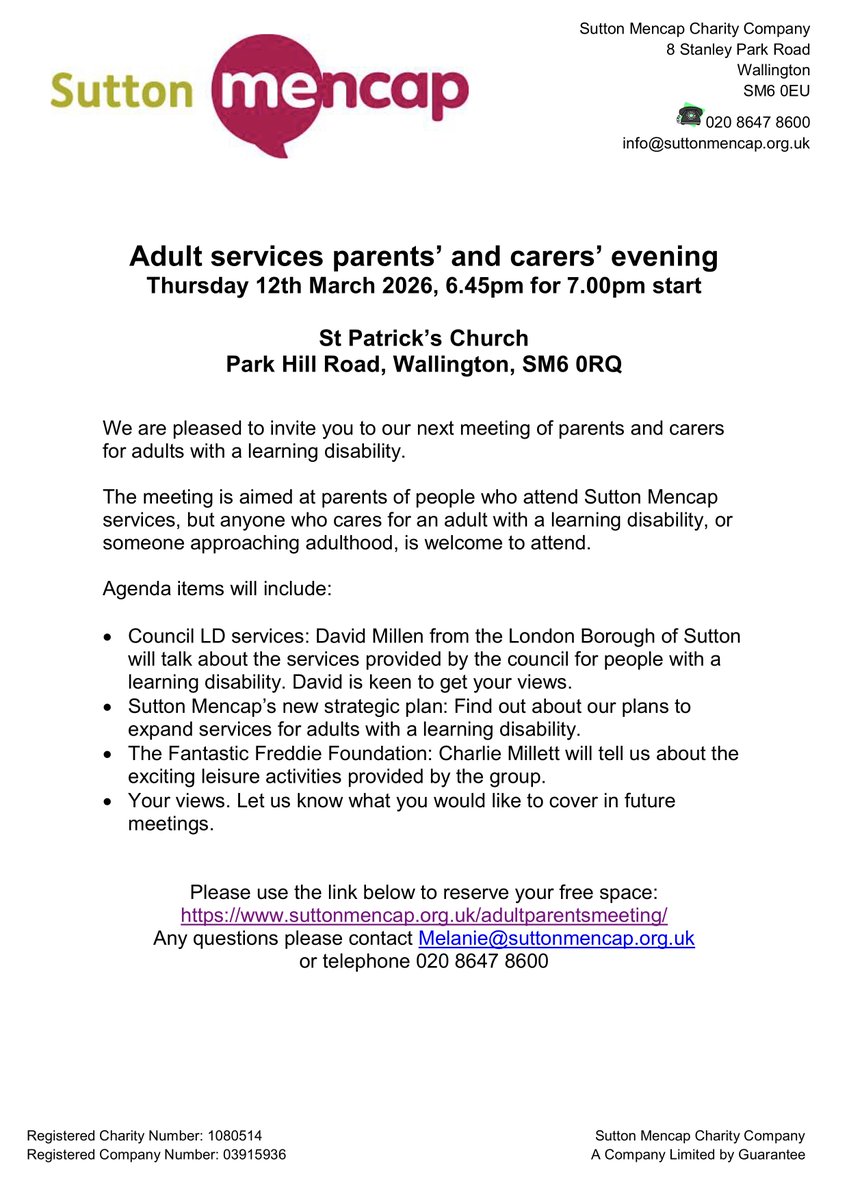 Sutton Mencap tweet media