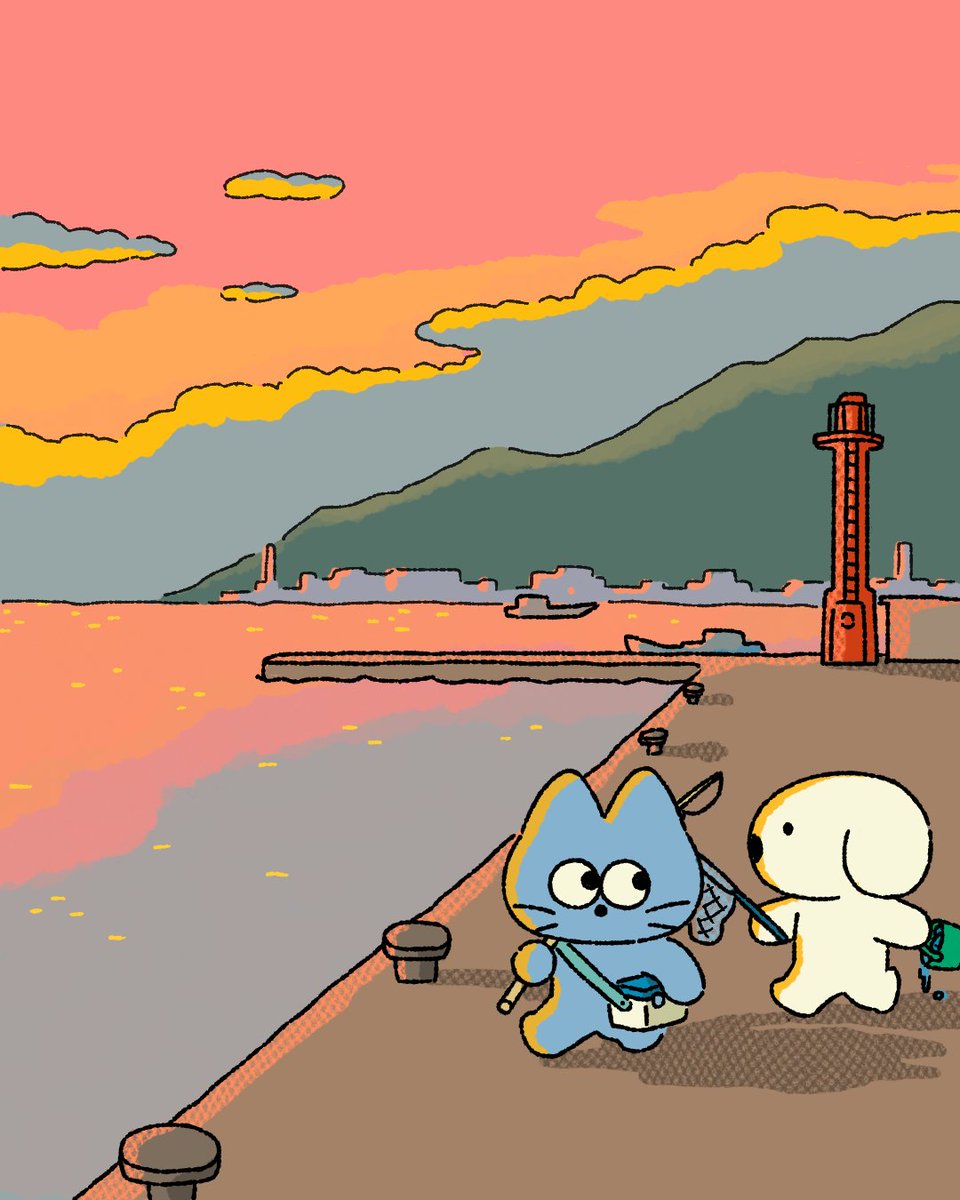 今日は何匹つかまえたっけ🎣

#イラスト