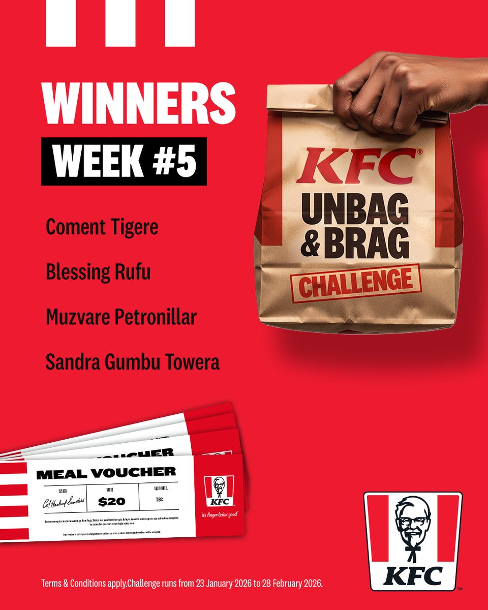 That’s a wrap!
Plus a bucket. With dunked wings. And a Streetwise 2 on the side.

Week 5 winners secured 🔥 $20 Meal Vouchers claimed.
Challenge closed. Until the next bag… 👀

#KFCUnbagBrag