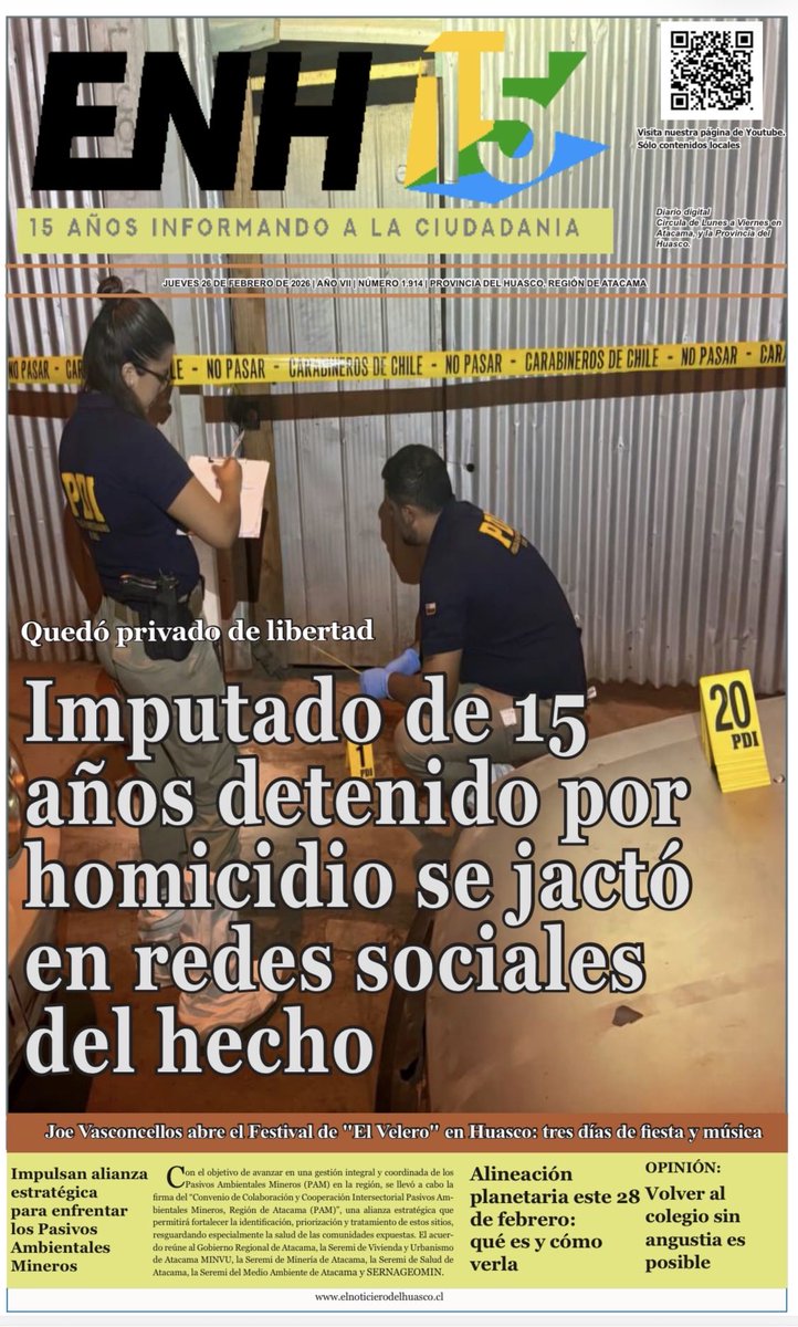 NOTICIERO DEL HUASCO tweet media