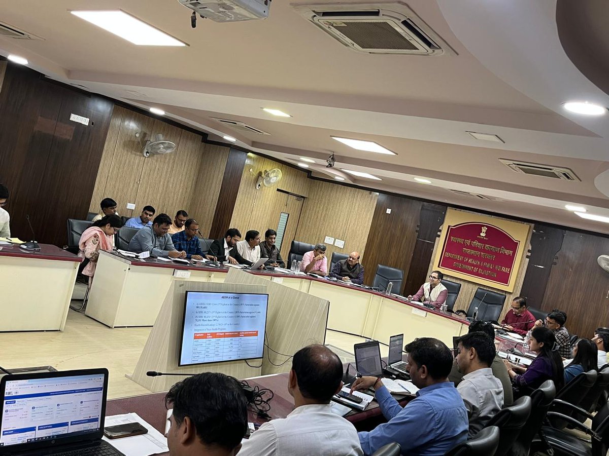 abdm_rajasthan's tweet photo. рдИ-рдЧрд╡рд░реНрдиреЗрдВрд╕ рдХреЗ рдорд╛рдзреНрдпрдо рд╕реЗ рдбрд┐рдЬрд┐рдЯрд▓ рд╕рд╢рдХреНрддрд┐рдХрд░рдг рдХреА рджрд┐рд╢рд╛ рдореЗрдВ рдЖрдЬ рдЕрд╣рдо рдмреИрдардХ рдкрд░ рдбреЙ. рдЕрдорд┐рдд рдпрд╛рджрд╡ (рдорд┐рд╢рди рдирд┐рджреЗрд╢рдХ, рд░рд╛рд╖реНрдЯреНрд░реАрдп рд╕реНрд╡рд╛рд╕реНрдереНрдп рдорд┐рд╢рди, рдЬрдпрдкреБрд░) рдХреА рдЕрдзреНрдпрдХреНрд╖рддрд╛ рдореЗрдВ IT рдкреНрд░реЛрдЬреЗрдХреНрдЯреНрд╕, #ABDM рдЗрдВрдЯреАрдЧреНрд░реЗрд╢рди рдПрд╡рдВ #IHMS рд╕реБрджреГрдврд╝ рдмрдирд╛рдиреЗ рдкрд░ рд╡рд┐рд╕реНрддреГрдд рд╕рдореАрдХреНрд╖рд╛ рдмреИрдардХ рдЖрдпреЛрдЬрд┐рдд рд╣реБрдИред #AyushmanBharat #nha #ABHA #NHM #DHIS https://t.co/gA2uBoUejk