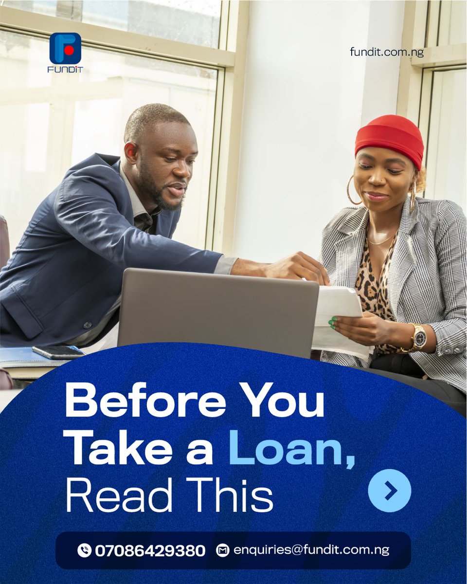 FUNDiTFinancial's tweet photo. Before you take a loan:
Define the purpose.
Understand the structure.
Assess the cash flow impact.
Choose a structured partner.
Financing should strengthen your business — not stress it.
📞 07086429380
#SmartFinance #SMEs #CashFlow #FUNDiT https://t.co/lu6gAw4WCQ