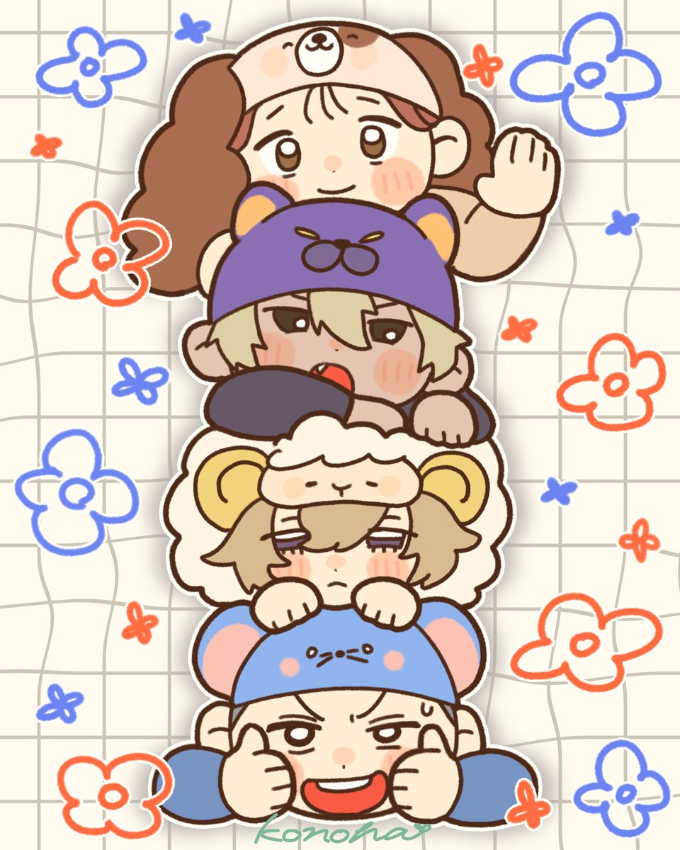 2_Konoha_8's tweet photo. 『キャぴまるズ』
LINE絵文字作成にあたり、オリジナルキャラクターが完成しました！！🐶🐆🐏🐭
この子達のイラストも今後載せていきたいな〜と思っているので、「このキャラもっと見たい！」「このキャラ好き！」などあれば教えてもらえると嬉しいです☀️ https://t.co/om1zXeeisq