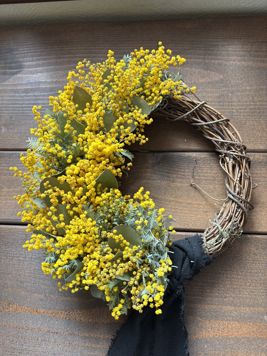 ミモザのハーフリース パールアカシアリースなど 再販もありますよ