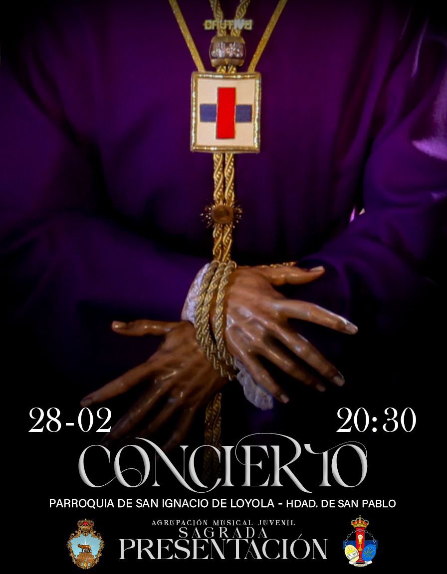 AMENcarnacion_'s tweet photo. Nuestra juvenil 𝗦𝗮𝗴𝗿𝗮𝗱𝗮 𝗣𝗿𝗲𝘀𝗲𝗻𝘁𝗮𝗰𝗶𝗼́𝗻 ofrecerá un concierto este sábado en la Parroquia de San Ignacio de Loyola de la querida @hdad_sanpablo 

En este día la agrupación juvenil estrenará dos marchas propias:

𝐄𝐥 𝐋𝐞𝐠𝐚𝐝𝐨 𝐝𝐞 𝐥𝐚 𝐂𝐚𝐥𝐳𝐚́ de @PedroMP16 

𝐄𝐥 𝐀𝐦𝐚𝐧𝐞𝐜𝐞𝐫 𝐝𝐞 𝐮𝐧 𝐒𝐮𝐞𝐧̃𝐨 de Adrián Moreno Suárez