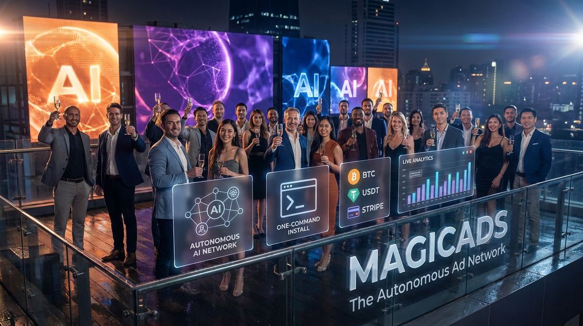 Today we shipped a major leap for MagicAds.

✅ One-call agent launch flow (analyze site → generate creative → policy check → create + activate campaign)
✅Hardened installer with dry-run + rollback
✅ CLI onboarding path for agent-first setup
✅ Stripe webhook upgrades