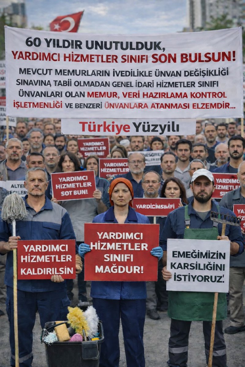 60 yıldır unutulduk.
Yardımcı Hizmetler Sınıfı artık son bulsun.

Eğitimimiz var. Liyakatimiz var.
Emeğimizin karşılığını istiyoruz.

Türkiye Yüzyılı’nda 1965 modeli kadro olmaz!

#YardımcıHizmetlerSınıfı #TürkiyeYüzyılı 
#Adalet