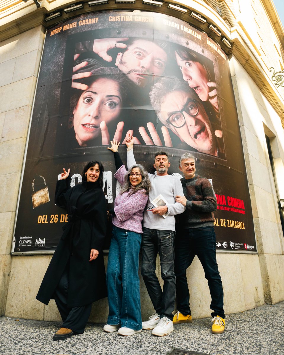 TeatroZgz's tweet photo. ESCAPE ROOM, del 26 de febrero al 8 de marzo 📅

Ya están en Zaragoza los protagonistas de “Escape Room” la comedia con tintes de thriller que tendremos las 2 próximas semanas en el Teatro Principal.

🎟️ https://t.co/foJ6hyzOPd

@zaragoza_es https://t.co/ArO0UbZK4U