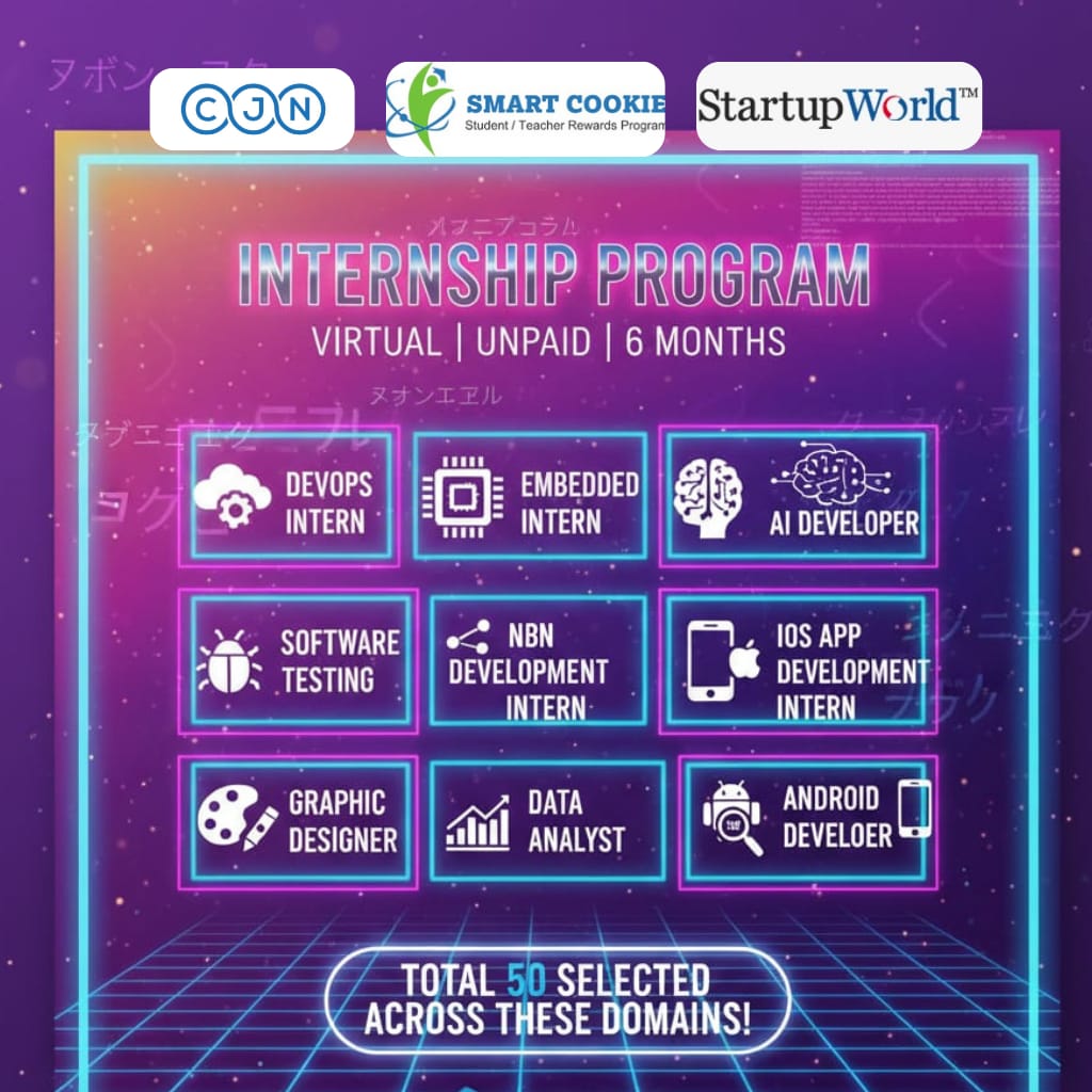 smartcookieinn's tweet photo. 🚀 Internship Program | Virtual | 6 Months (Unpaid)
Domains: DevOps, Embedded, AI, Software Testing, N8N, iOS, Android, Data Analyst &amp; Graphic Design.
Hands-on learning with real-world exposure. Ideal for freshers.
📩 Apply via email:
recruitment@smartrewardsinc.com https://t.co/QZNUoT1TND
