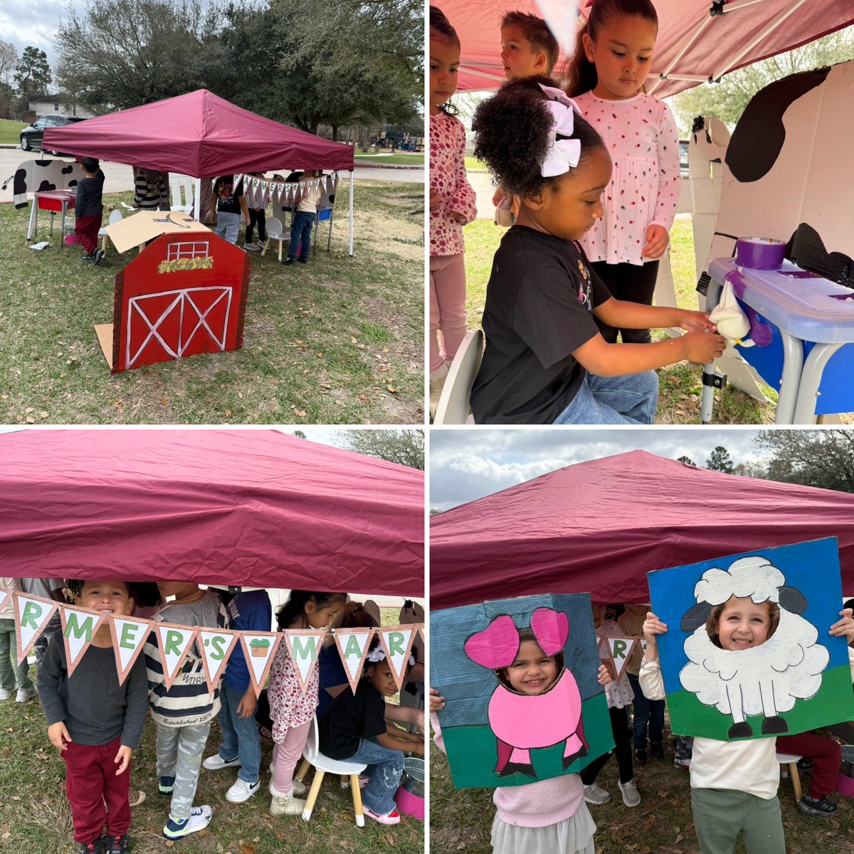 MsAlvarez_SWE's tweet photo. We wrapped up our Pre-K Farm to Table theme with a fun, hands-on Farmers Market! Our little learners explored food, teamwork, a square dancing area, and even a petting zoo — all through the magic of learning through play. @Barela_ECE @LEThomas_ECE @ReadandWriteBFF @HumbleISD https://t.co/xarH6YhhnI