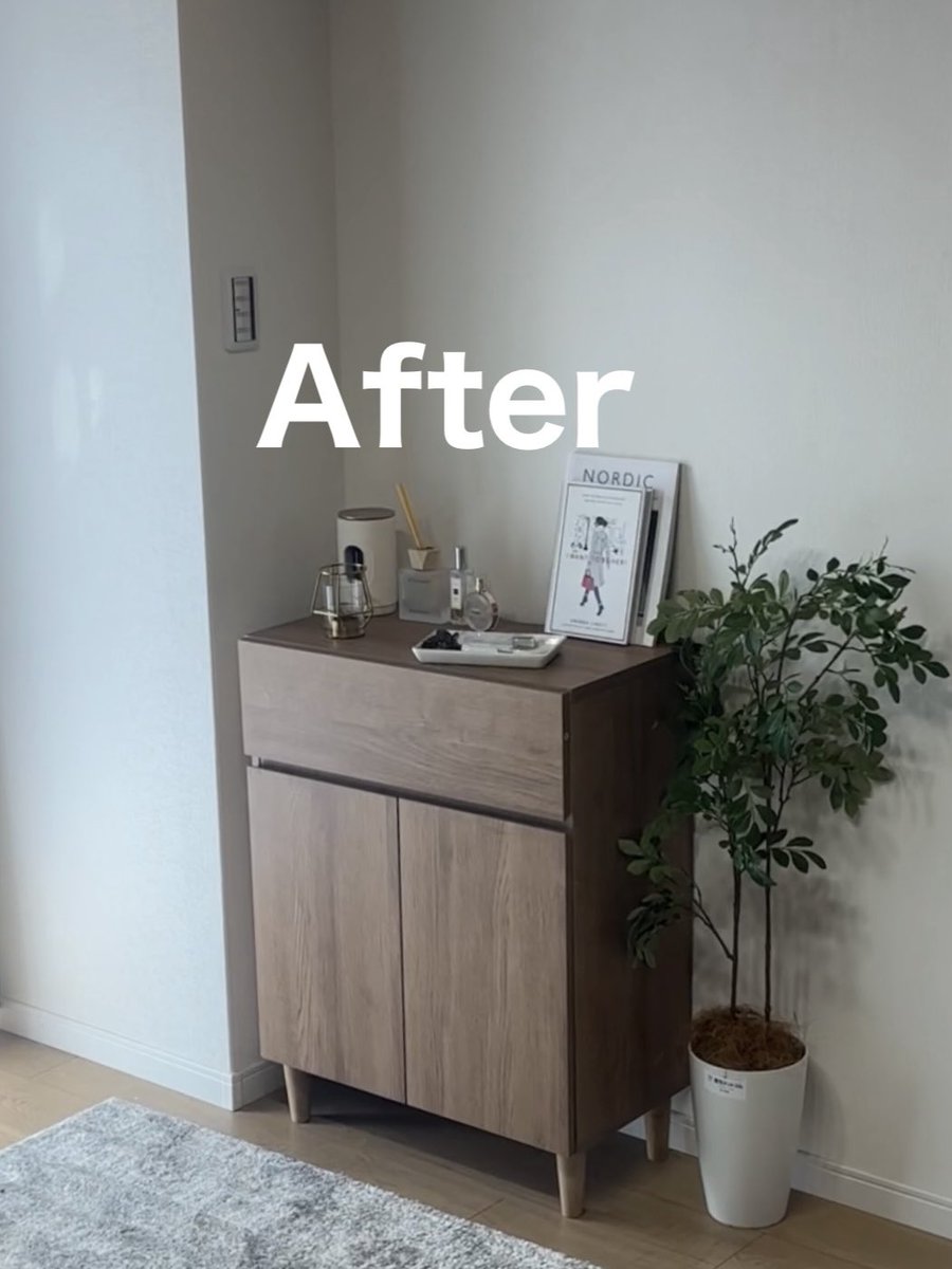LOWYAドロワー ⇦Before After⇨ ジャングルと化してたルーター周り これで解決した🥲