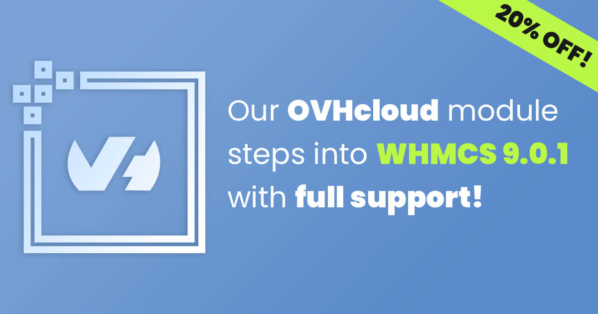 Working with #OVHcloud?

This week our OVHcloud VPS &amp; Dedicated Servers For #WHMCS module is featured as Deal of the Week, so you can grab it with a 20% discount!

modulesgarden.com/products/whmcs…