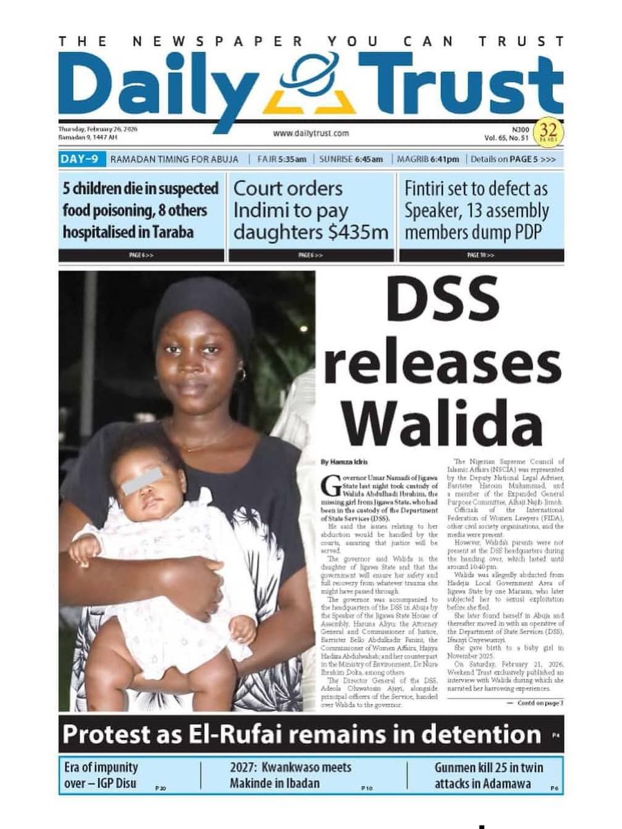 muslimsconnect0's tweet photo. HYPOCRISY is when you believe that the YUNUSA YELLOW abducted ESE ORURU from PORT-HACOURT to KANO and forcefully converted her to Islam but deny the fact that IFEANYI who is a DSS officer did not abduct WALIDA ABDULHADI and force her to change to Christianity...

HYPOCRISY is when you believe the charges against YUNUSA YELLOW who never impregnated ESE ORURU but think IFEANYI is innocent even after seeing the product of his crime...

HYPOCRISY is when the media shows the picture of YUNUSA YELLOW AND ESE ORURU always but only shows the picture of WALIDA ABDULHADI her BABY alone without IFEANYI the DSS officer who abducted her, impregnated her and even have a child with her...

HYPOCRISY is when you think what the DSS did in shielding one of theirs from the law is a good step...

Hypocrisy is when you think there should be reconciliation on WALIDA ABDULHADI'S matter when you never pleaded for reconciliation for YUNUSA YELLOW...

HYPOCRISY is when you think I'm not supposed to say something about this hypocrisy...

HYPOCRISY is when you think this matter is not worth such attention...

#justiceforwalidah 

✍️ Muhammad Jibo