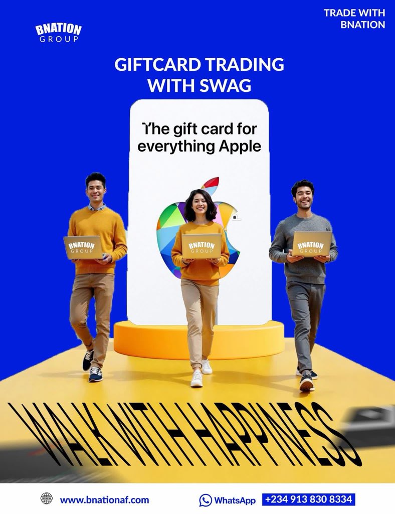 mrbnation_'s tweet photo. Secure crypto and gifts cards trades you can always count on  is Bnation Group  

#tradewithbnation #crypto #giftcards https://t.co/uPyU9PTf3o