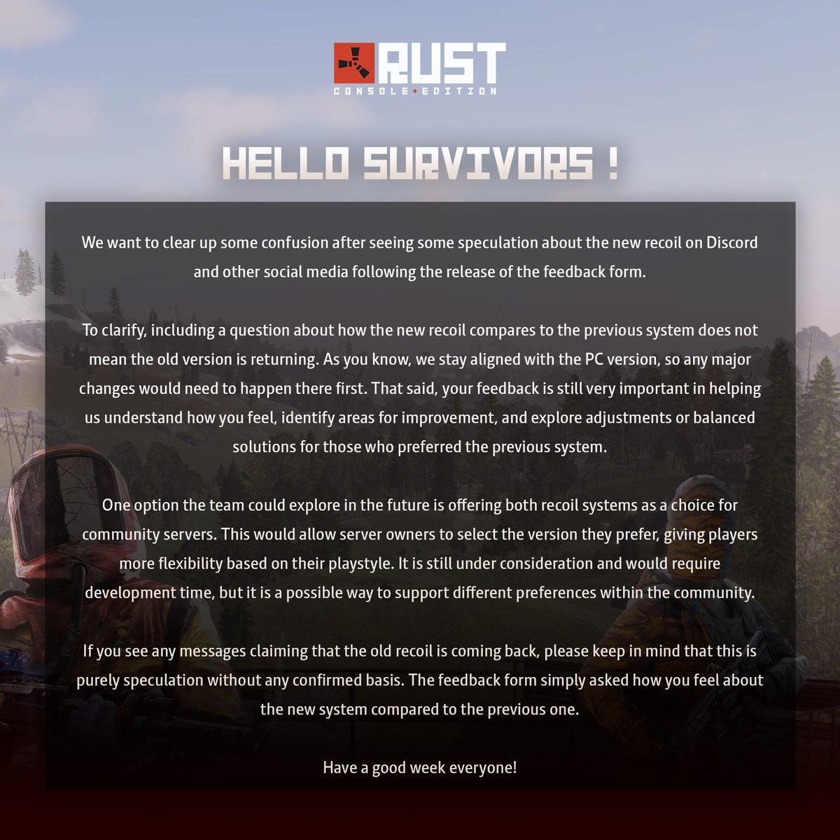 Rust Console Edition tweet media