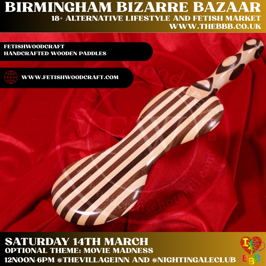 BBBAltFetBazaar's tweet photo. 🎬 March is Movie Madness and the trader lineup is giving main character energy! Fetishwoodcraft are back on the red carpet this March

🗓 SATURDAY 14th March 12–6PM
https://t.co/LV63CYapY7

#BrumEvents #QueerOwned #LGBTQBusiness #FetishFashion #KinkCommunity #BBBTraders https://t.co/hGvIkdzKZ8