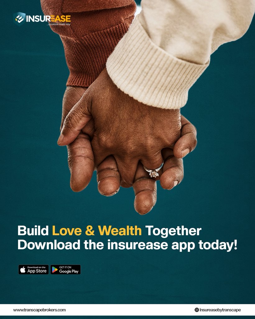 transcapebroker's tweet image. True partnership means planning, protecting, and growing side by side.
InsurEase helps you secure today while building tomorrow.

Download the InsurEase app via the link in our bio.

#InsurEase #BuildTogether #LoveAndWealth #SecureYourFuture