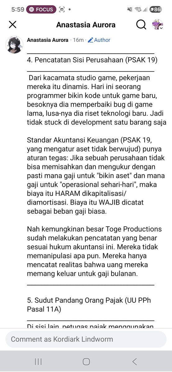 Supaya adil sama quote ku sebelumnya, ini temenku di Facebook menjelaskan tentang amortisasi dan kenapa bisa bentrok sama industri kreatif.

Ada beberapa SS untuk kalian baca, jadi liat replynya. 
Lengkapnya: 
facebook.com/share/p/1G1amD…
(1/3)