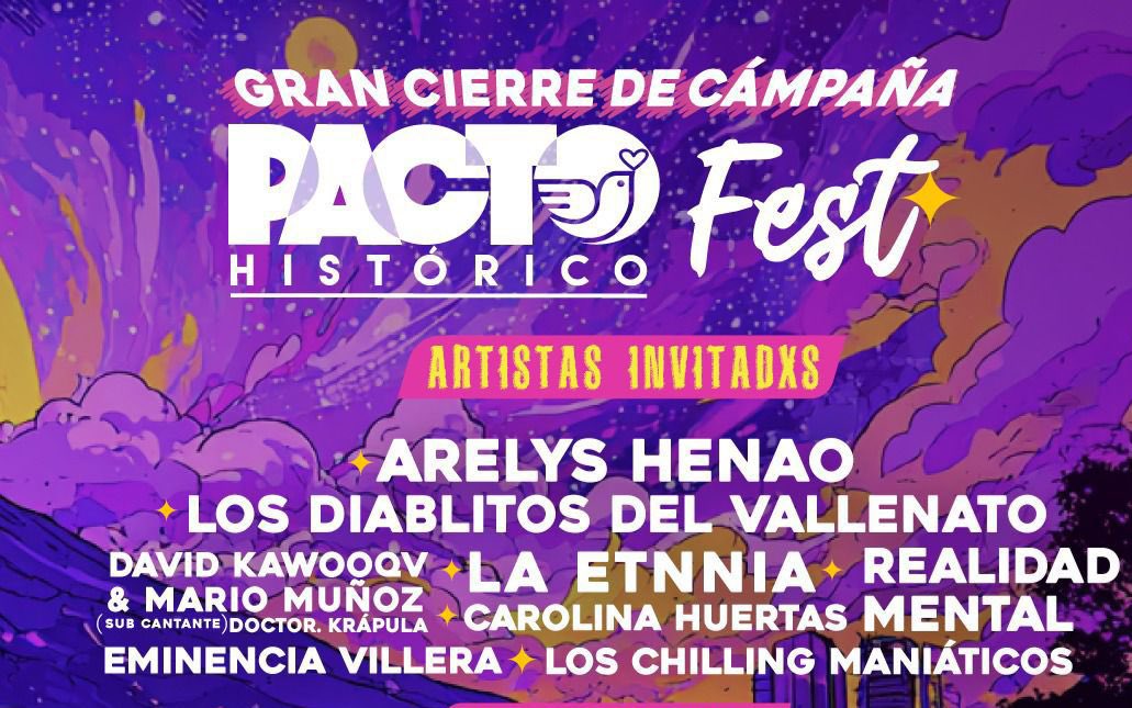 Después de la encuesta de ayer, debemos demostrar ese poder en las calles. Mañana tendremos el #PactoFestConIvan y llenaremos la Plaza de Bolivar en el cierre de la Cámara X Bogotá del Pacto. 
Tenemos artistas de lujo. 💜🐆