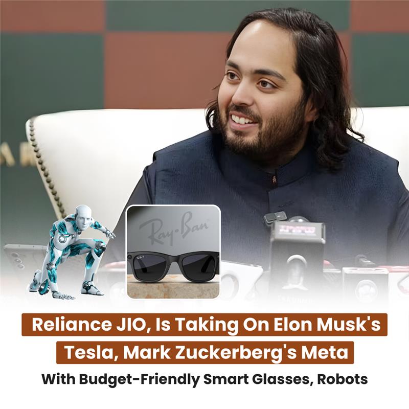 #Anant_AI_Innovation Anant Ambani's AI smart glasses could redefine tech industries, offering a competitive edge against giants like Meta with cutting-edge innovation. 
 Jio AI Glasses