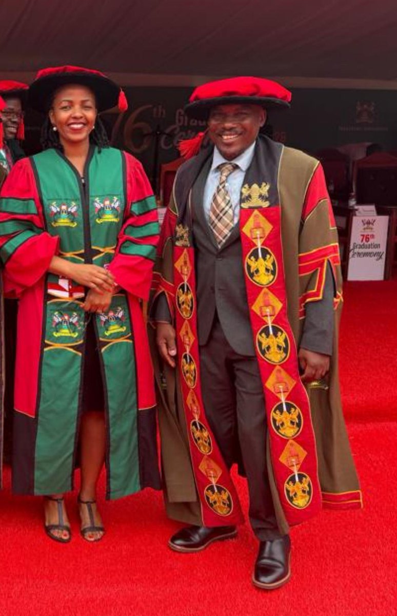 A joyful moment at #Mak76thGrad with <a href="/MakCoBAMS/">Makerere University COBAMS</a> Principal Prof. Edward Bbaale(<a href="/EdBbaale/">Prof. Edward Bbaale</a>), DVC AA Prof. Sarah Ssali, DVC F&amp;A Prof. Winston Tumps Ireeta, Dean SoB Prof. Godfrey Akileng ,Dean SoE Assoc. Prof. Ibrahim M. Okumu &amp; HoD <a href="/MakPopStudies/">Makerere University, Department of Popstudies</a> Dr. Allen Kabagenyi(<a href="/allenka79/">Dr. Allen Kabagenyi</a>).