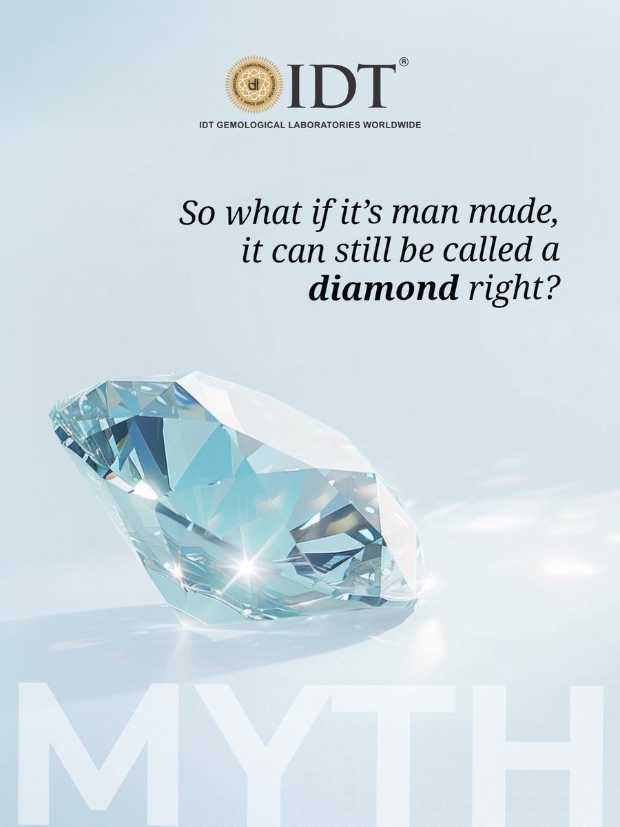 IDTWORLDWIDE's tweet photo. Big change! 🚨 
BIS mandates: man-made stones MUST be called "Laboratory-Grown" or "Laboratory-Created" diamonds. 
No more LGD, Lab-Grown Diamonds, or Earth-Friendly Diamonds. Ask for IDT grading certificate for clarity. 

#diamondcertification #idt #labgrowndiamonds https://t.co/F3uiLpAp7u