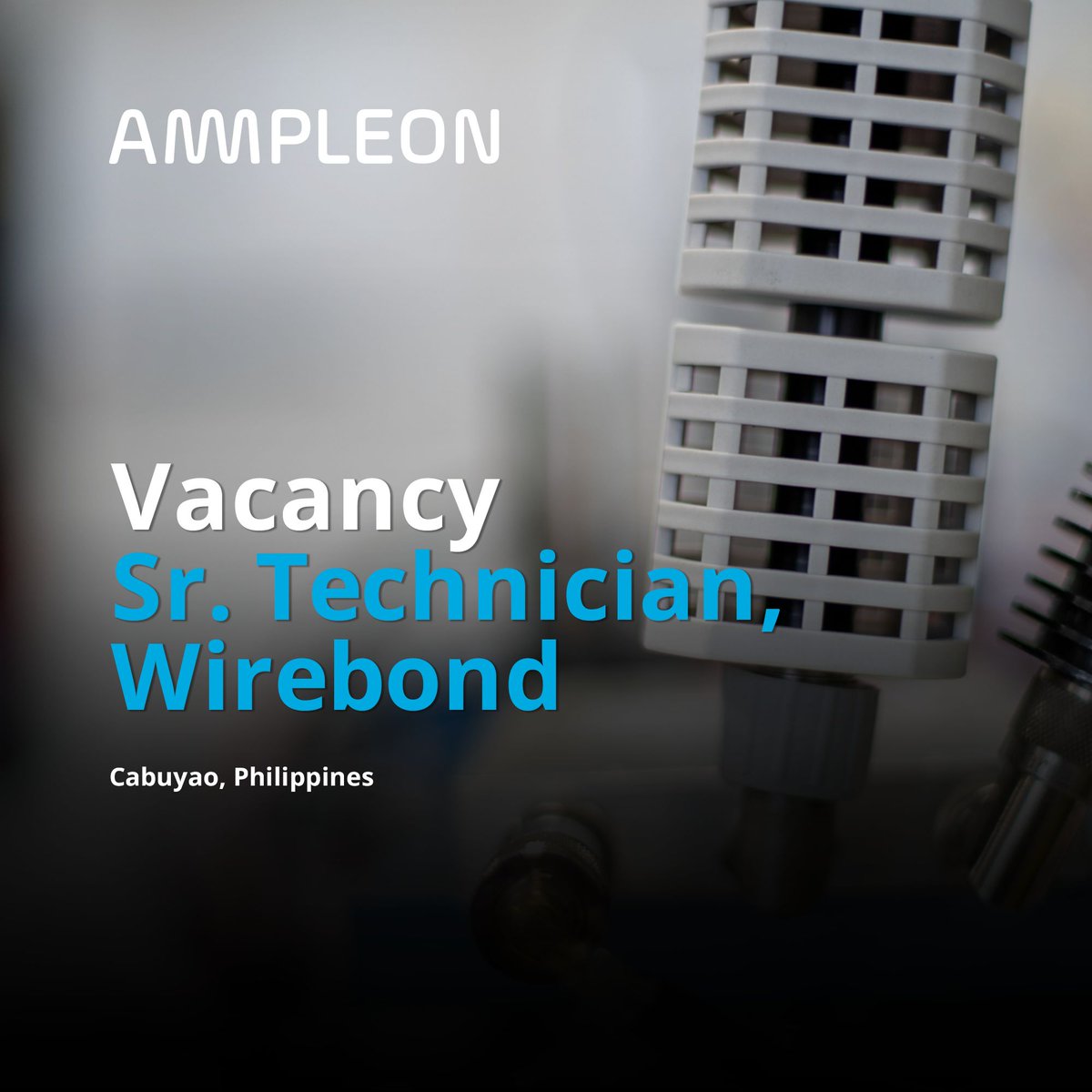 We’re hiring a Sr. Technician, Wirebond!
Join Ampleon’s Back-End Technology team in Cabuyao, PH and support advanced RF packaging and development projects—from Au/Cu wirebonding to GaN, LGA &amp; QFN builds. Apply now! ampleon.com/careers/sr-tec…
