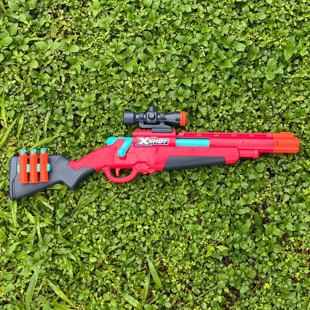 BackyardBlastrs's tweet image. Watch my shooting test of this bolt action rifle with shells on youtube today. 

#nerf #toyguns #kidstoygun #boltaction #zuruxshot