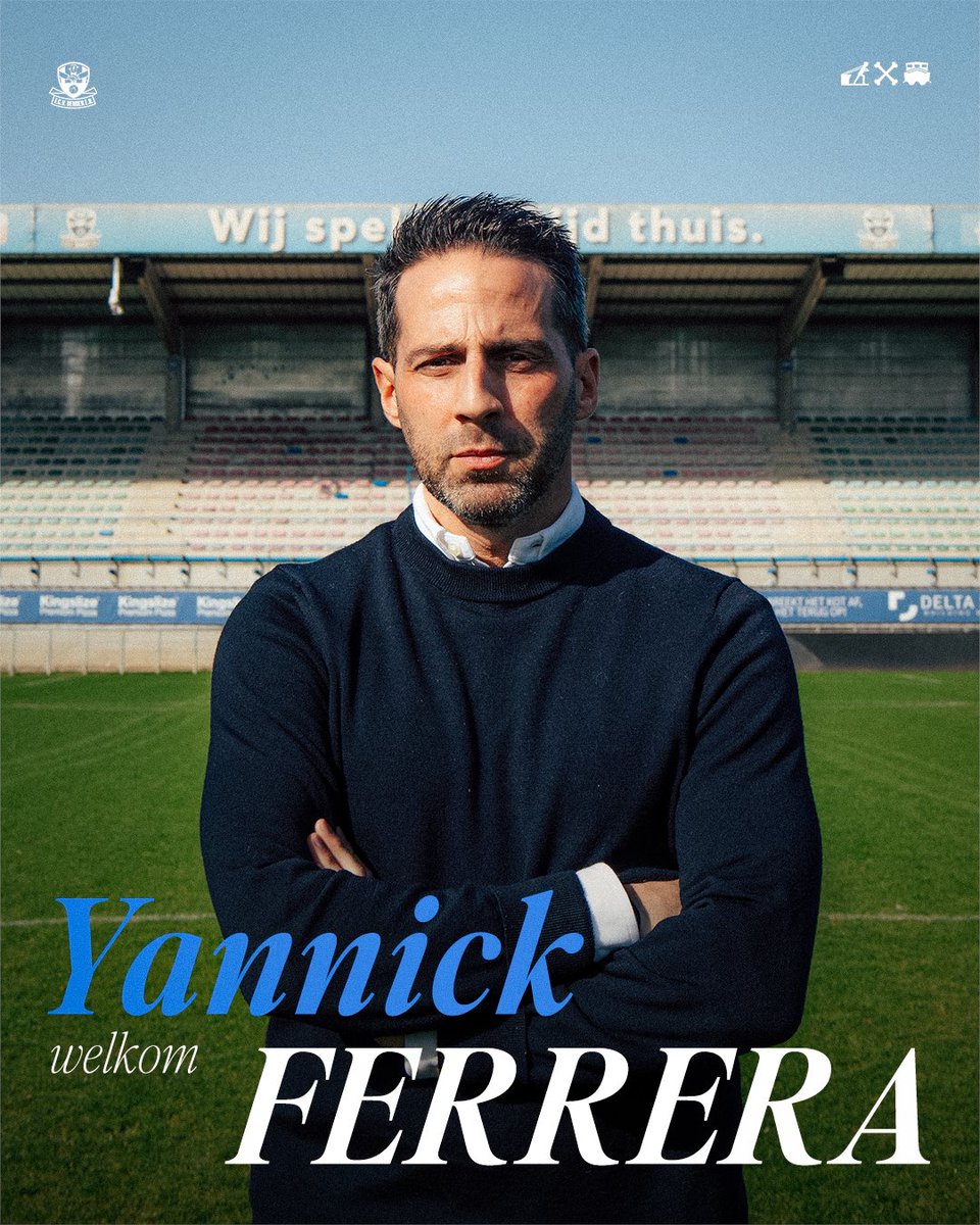 fcdender's tweet photo. 𝑾𝒆𝒍𝒌𝒐𝒎 𝒀𝒂𝒏𝒏𝒊𝒄𝒌 𝑭𝒆𝒓𝒓𝒆𝒓𝒂  🔵⚫️

We stellen Yannick Ferrera aan jullie voor als nieuwe hoofdcoach.
Meer info op de website.
https://t.co/mjRtCN9pJu

#FCDENDER #YannickFerrara https://t.co/YOXnsV0gQs