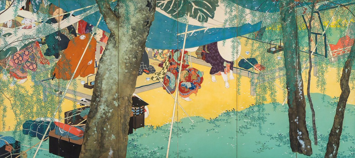 きょうの美術】 木島 櫻谷《駅路之春》 大正2年（1913） 絹本着色金泥