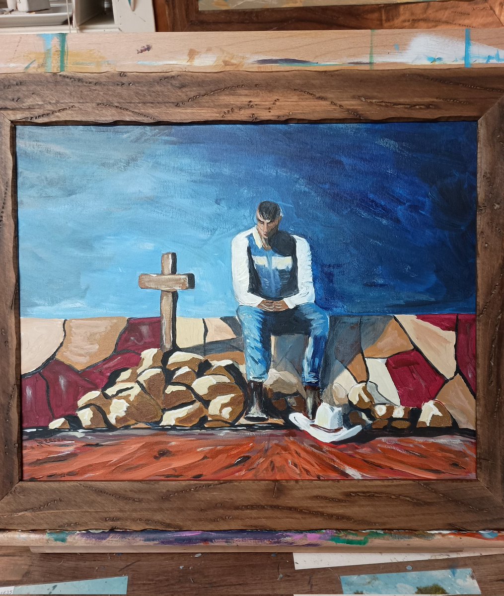 The Visit
Acrylic on canvas panel
My latest completed work in my American West series.
#acrylicpainting
#westernart