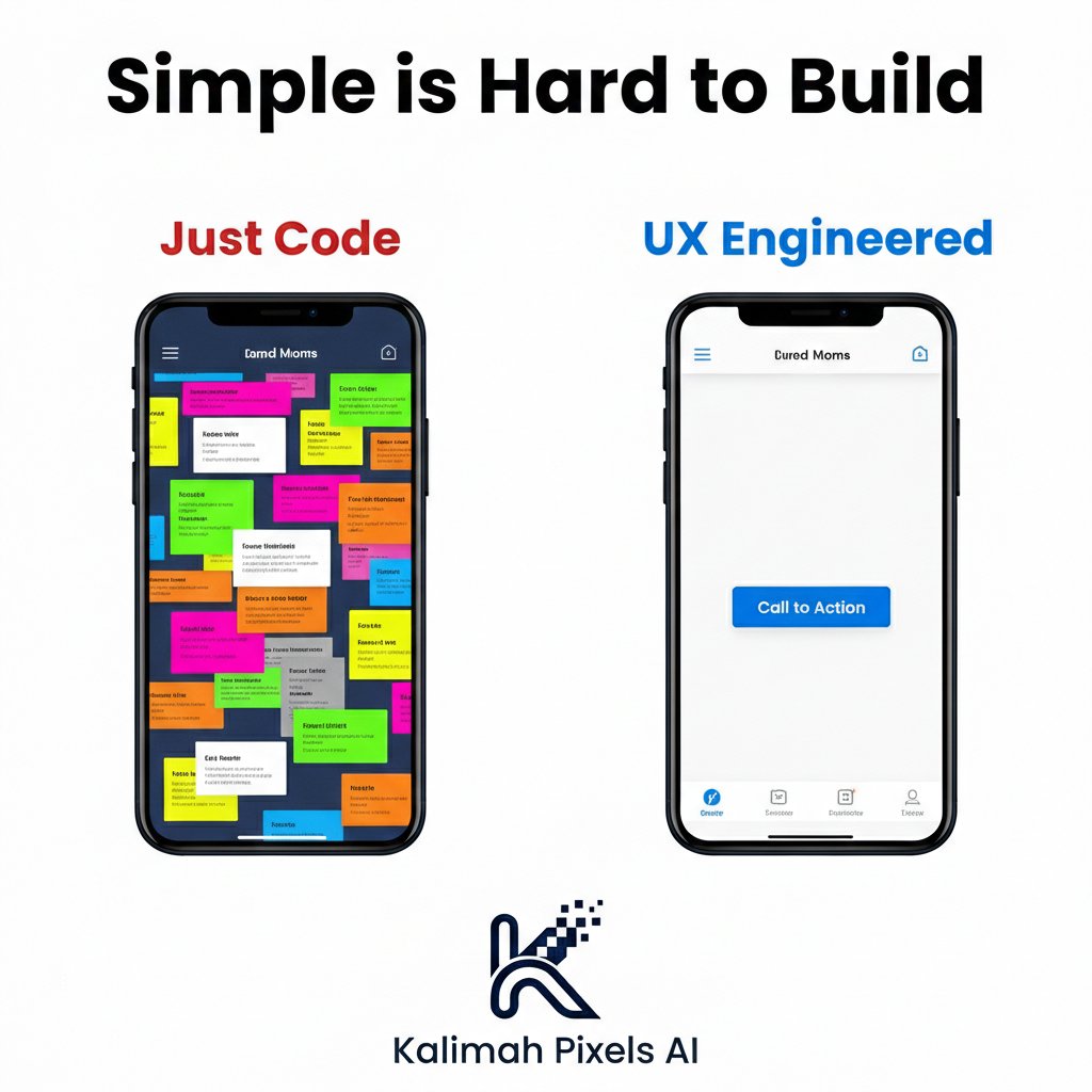 KalimahPixelsAI's tweet photo. A great app is 30% Code and 70% User Experience (UX). 🧠
If your users need a manual to understand your app, you failed. We design intuitive, friction-free journeys before we write a single line of code.
Design is how it works, not just how it looks. 🎨
#UX #Tech #KalimahPixelsAI https://t.co/vEb8vdq1C3