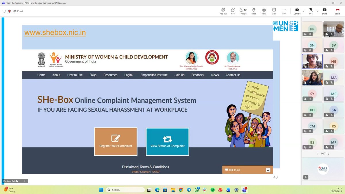 As a proud WEPs signatory, GSES India reaffirms its commitment to fostering safe, respectful, and inclusive workplaces. We were delighted to participate in the ToT Online Session on Prevention of Sexual Harassment at the Workplace (POSH) hosted by <a href="/unwomenindia/">UN Women India</a> on 25 Feb 2026.