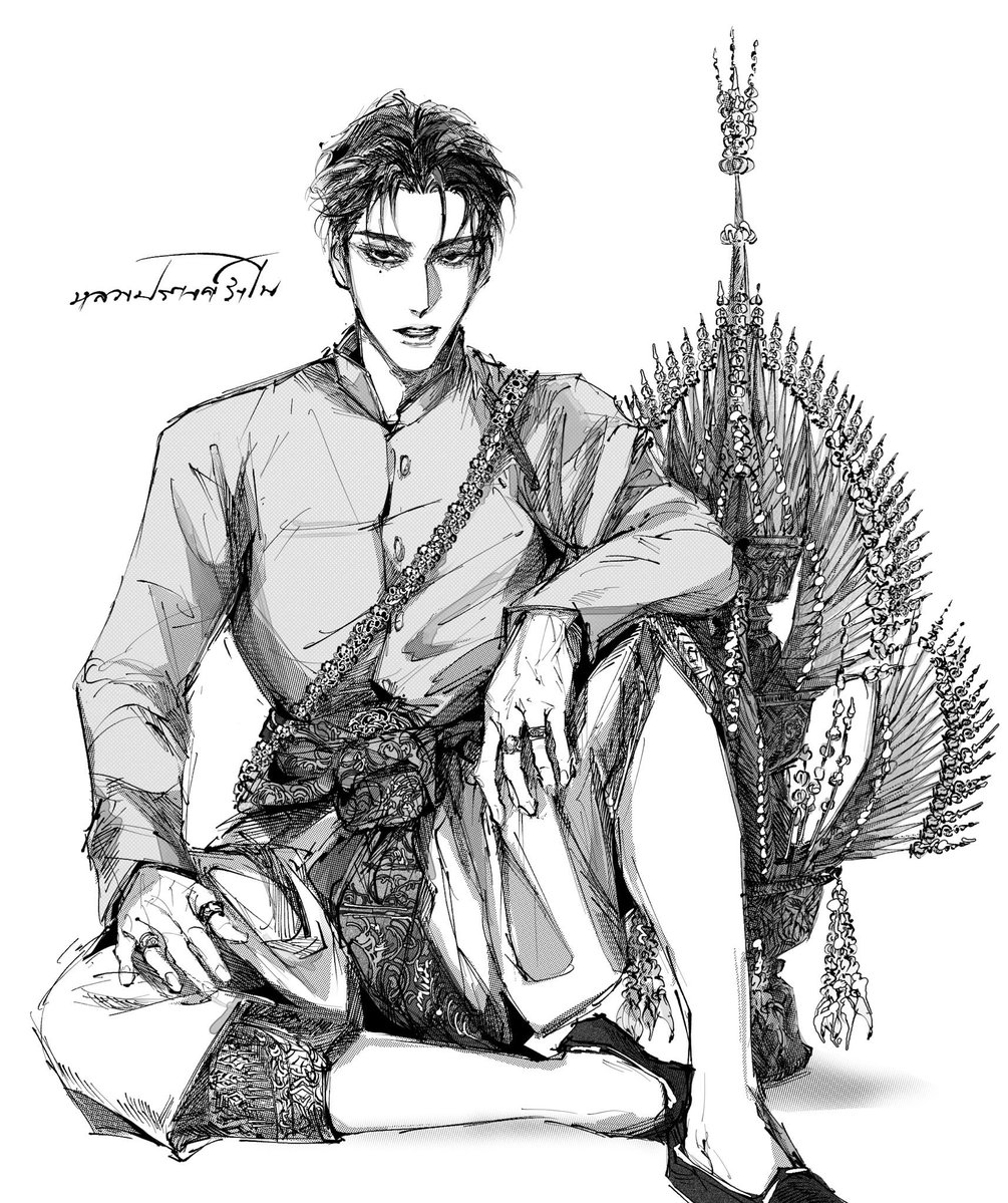 i am Thai! and these are my Thai costumes artworks 🖤🦋🙏