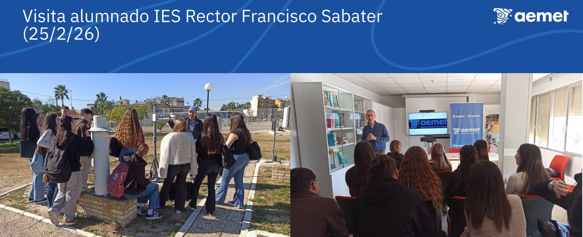 AEMET_Murcia's tweet image. Ayer visitaron las instalaciones de @AEMET_Murcia
 los alumnos de 1º de bachillerato del IES Rector Francisco Sabater de #CabezodeTorres. Esperamos que desde ahora conozcan un poco mejor nuestro trabajo en #AEMET.