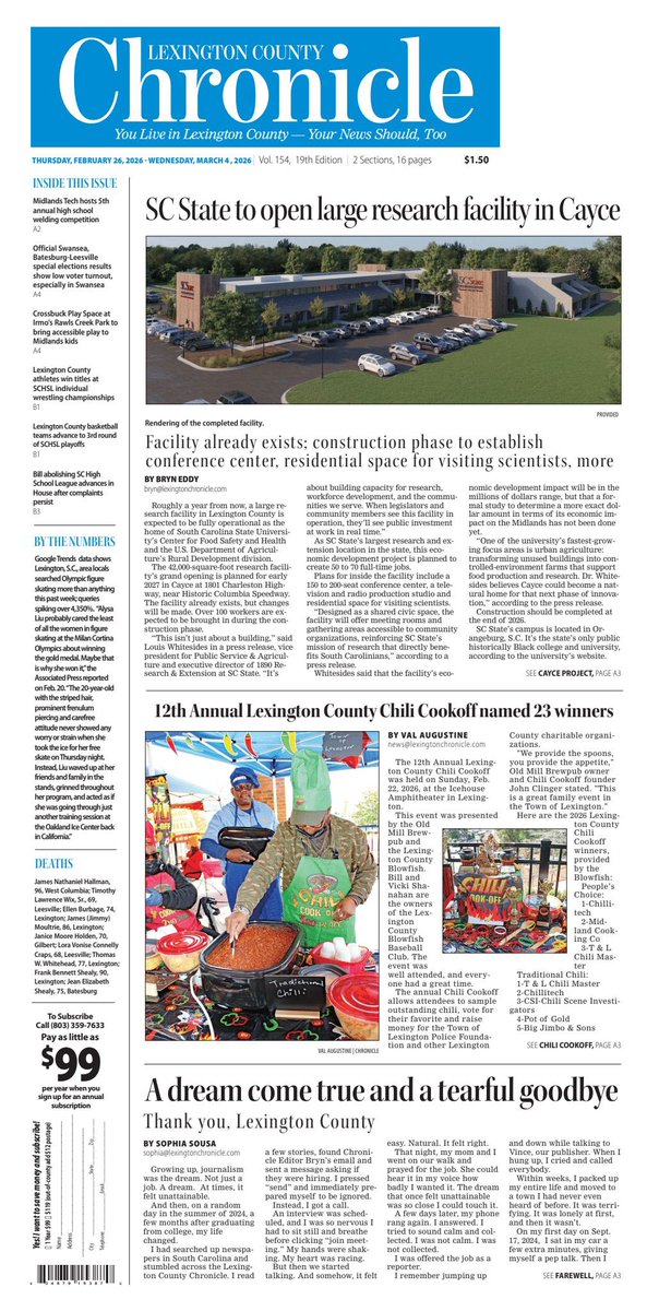Lexington County Chronicle tweet media