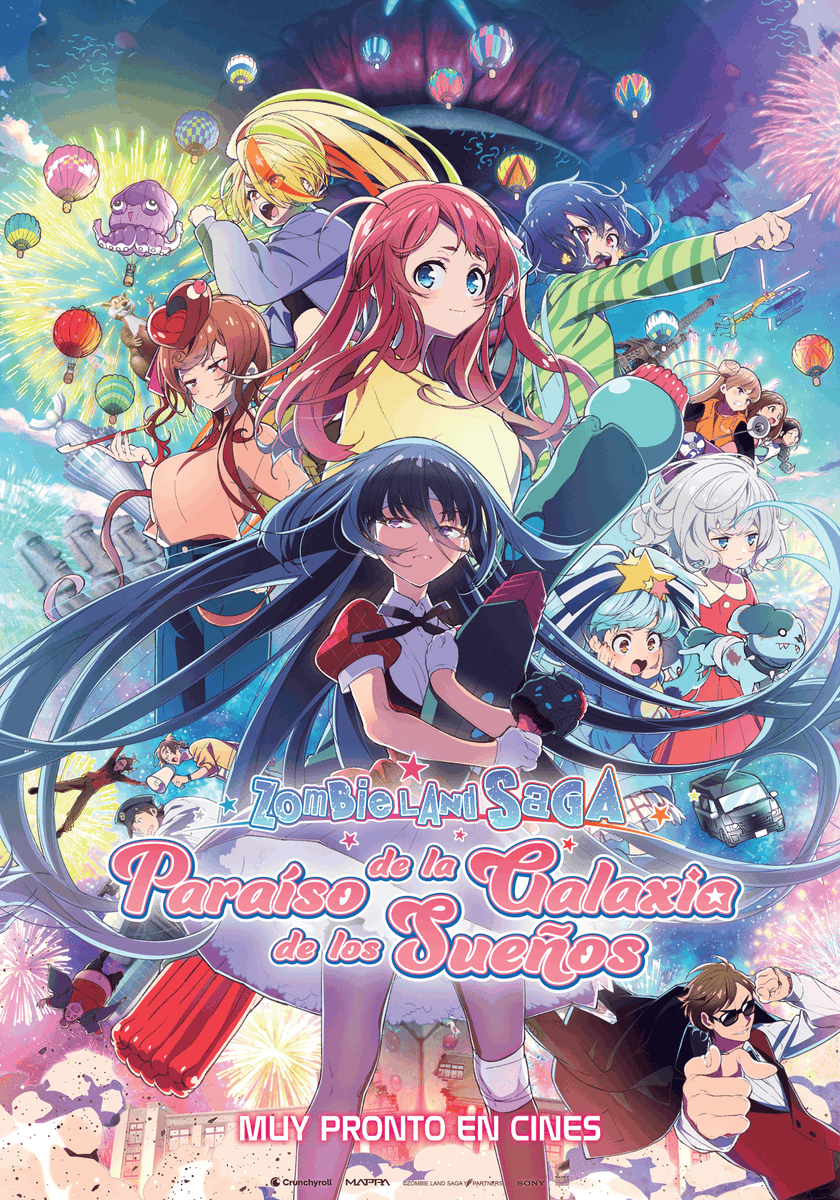 crunchyroll_la's tweet photo. ¿Podrá Franchouchou salvar a Saga, y al mundo entero de los extraterrestres? 🛸

Zombie Land Saga: Paraíso de la Galaxia de los Sueños llega el 19 de Marzo exclusivamente a cines de México. https://t.co/Od4IQklqUo https://t.co/RsH5mLLPkI