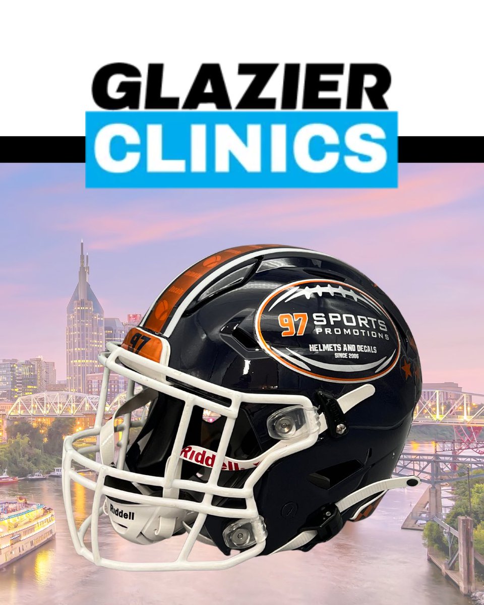 97_sports's tweet image. Headed to Nashville this evening to get ready for the ⁦@GlazierClinics⁩ in Franklin! Will be there all weekend. Be sure to stop by our booth and let’s get you fixed up with your helmet decals for this season! #helmetdecals #minihelmets #football