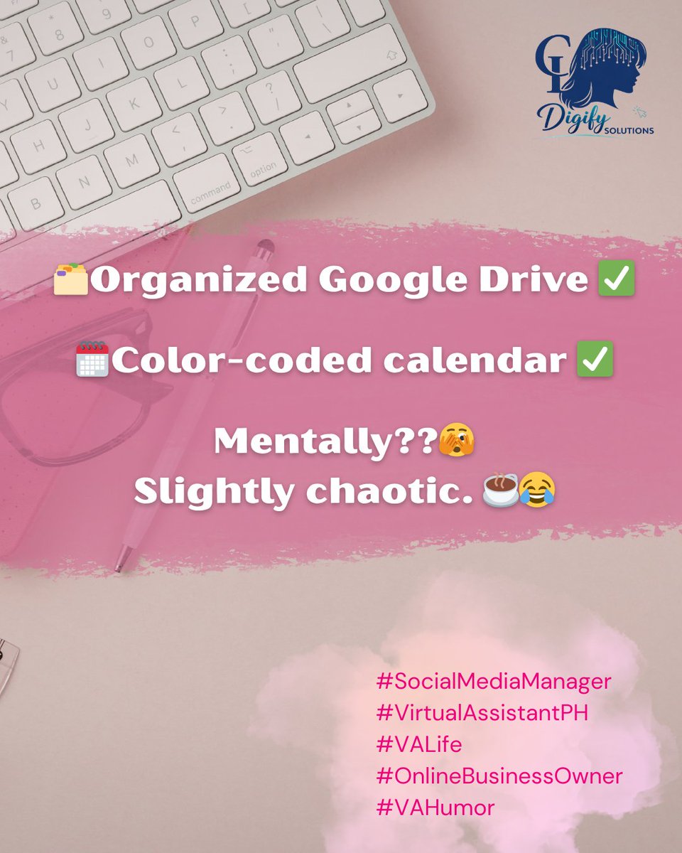 CLDigify's tweet image. The life of a SMM &amp;amp; VA:
Everything looks smooth on the outside… but behind the scenes? Tabs open. Brain buffering. Still delivering. 💻✨😎

Be honest… how many tabs do you have open right now? 👀

#SocialMediaManager #VirtualAssistantPH #VALife #OnlineBusinessOwner #VAHumor