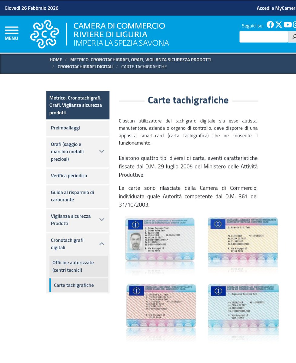 CCIAARIVLIG's tweet image. Ecco la procedura per il rilascio carte tachigrafiche
👇
rivlig.camcom.gov.it/metrico-cronot…
CCIAA RIVIERE DI LIGURIA IMPERIA LA SPEZIA SAVONA #metrico #servizi #cameredicommercio