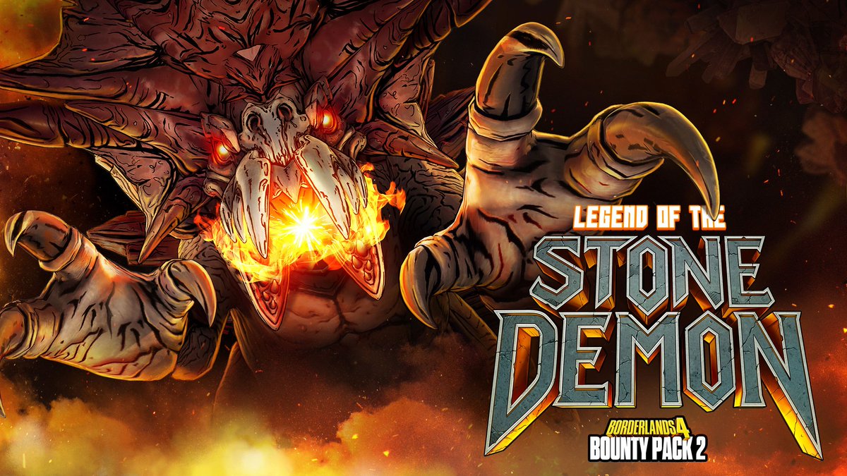 Victim_707's tweet photo. Borderlands 4 live stream today on Twitch at 5pm. Make sure to tune in for the new DLC Content: The legend of the Stone demon. Its time to join the mayhem!! #borderlands4 #gearbox #stonedemon #gaming #live #twitch #Updates #Mayhem #borderlands #livestream https://t.co/6ij7tpvIu2